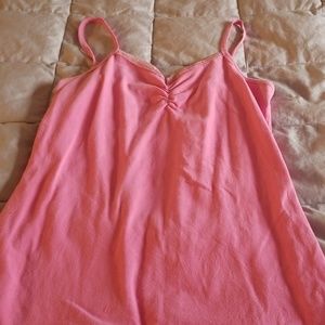 Pink spaghetti strap